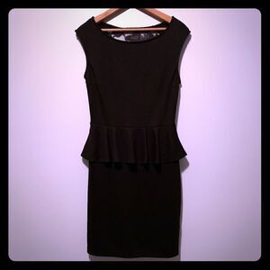 Peplum dress with lace back